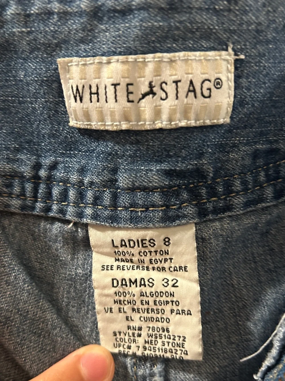 White Stag Blue Denim Cargo Drawstring Shorts